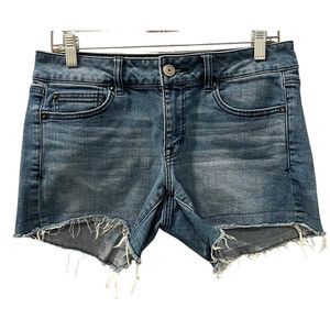 American Eagle Size 10 Shortie Denim Jean Shorts Blue Stretch Casual Summer